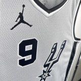 20-21 SA Spurs PARKER #9 Grey Top Quality Hot Pressing NBA Jersey (Trapeze Edition) 飞人版