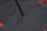 24-25 Man Utd Dark gray Half Pull Tracksuit (半拉链)