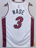 22-23 HEAT WADE #3 White Top Quality Hot Pressing NBA Jersey (V领）