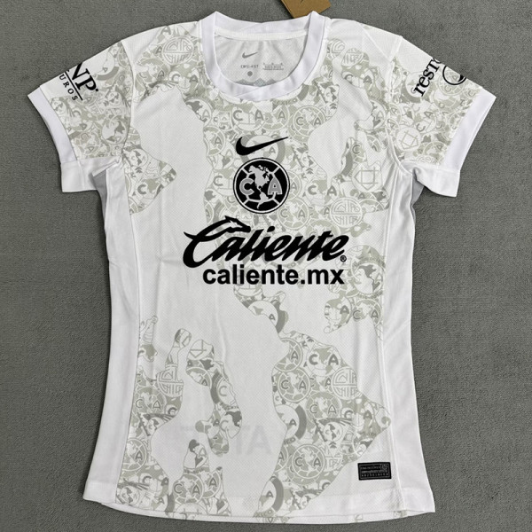 24-25 Club America White Goalkeeper Women Soccer Jersey (女)