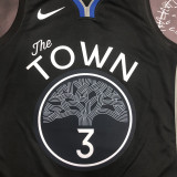 2020 Warriors POOLE #3 Black Grey Top Quality Hot Pressing NBA Jersey