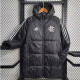 23-24 Flamengo Black Hooded Cotton Coat White Edge (白色边) 棉衣