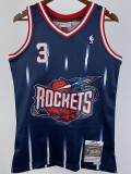 1999-20 ROCKETS FRANCIS #3 Dark Blue Retro Top Quality Hot Pressing NBA Jersey