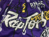 Raptors Purple City Edition Top Quality NBA Pocket Pants *猛龙涂鸦