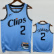 24-25 Clippers LEONARD #2 Blue City Edition Top Quality Hot Pressing NBA Jersey
