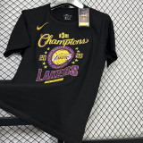 T214 Lakers Black High Quality Casual T-Shirt