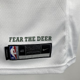 2017-18 BUCKS ANTETOKOUNMPO #34 White Retro Top Quality Hot Pressing NBA Jersey