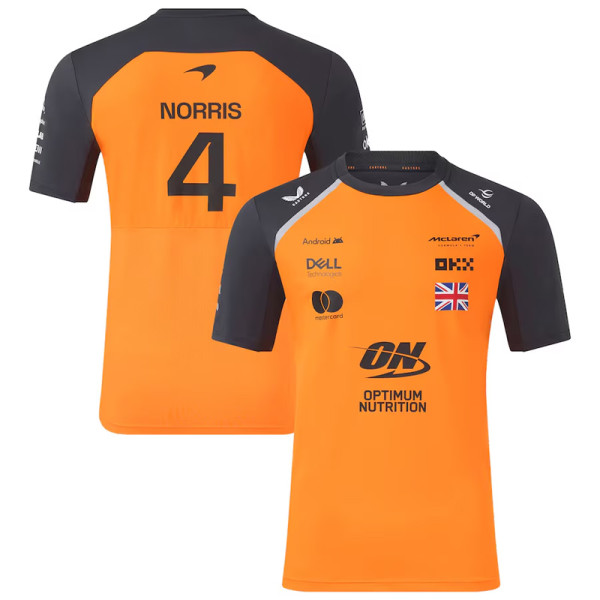 2025 McLaren NORRIS #4 Yellow Racing Suit (圆领)