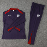 24-25 England Purple Blue Half Pull Tracksuit (半拉链)