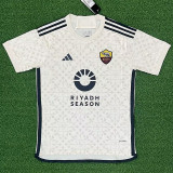 23-24 Roma Away Fans Soccer Jersey (Print RI..SE.+Au..Res.. )(胸前圆圈/背下广告)
