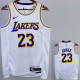 22-23 LAKERS JAMES #23 White Top Quality Hot Pressing NBA Jersey(圆领)