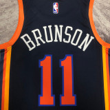 22-23 KNICKS BRUNSON #11 Black Top Quality Hot Pressing NBA Jersey (Trapeze Edition) 飞人版