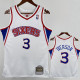 1996-97 76ERS IVERSON #3 White Retro Top Quality Hot Pressing NBA Jersey