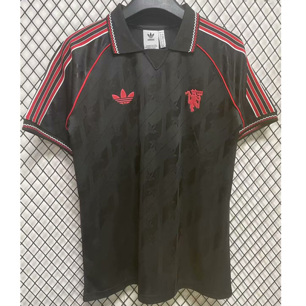 24-25 Man Utd Black Special Retro Edition Fans Soccer Jersey
