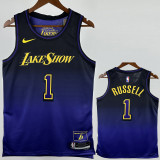 24-25 LAKERS RUSSELL #1 Royal blue City Edition Top Quality Hot Pressing NBA Jersey