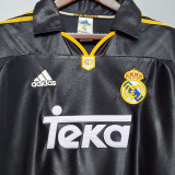 2000-2001 RMA Away Black Retro Soccer Jersey