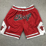 BULLS Red City Edition Top Quality NBA Pocket Pants #公牛C连体