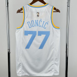 22-23 Lakers DONCIC #77 White Retro Top Quality Hot Pressing NBA Jersey