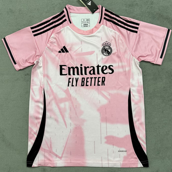 24-25 RMA Pink White Special Edition Fans Soccer Jersey