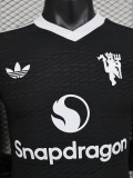 24-25 Man Utd Black Goalkeeper Player Version Soccer Jersey