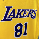 22-23 LAKERS CHAEWON #81 Yellow Top Quality Hot Pressing NBA Jersey(圆领)