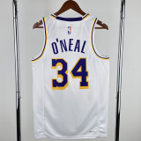 22-23 LAKERS O'NEAL #34 White Top Quality Hot Pressing NBA Jersey(圆领)