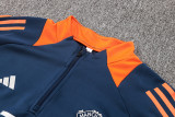 24-25 Man Utd Royal blue Kids Half Pull Tracksuit (童装)(半拉链)