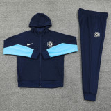 24-25 CHE Royal blue Hoodie Jacket Tracksuit #01