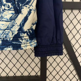 2024 Bayern Royal blue Double Sided Windbreaker (双面风衣)(刺绣)