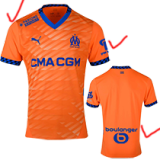24-25 Marseille Third Player Version Soccer Jersey (Print all Sponsor)