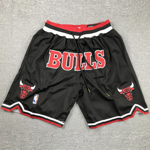 BULLS Black City Edition Top Quality NBA Pocket Pants #公牛