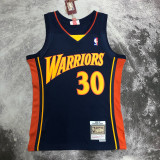 2010 WARRIORS CURRY #30 Navy blue Retro Top Quality Hot Pressing NBA Jersey
