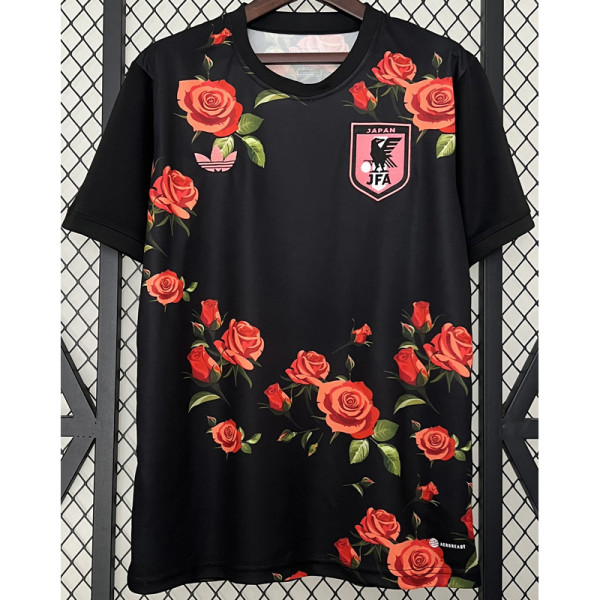 2023 Japan Black Special Edition Training Shirts (玫瑰花)