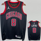 22-23 BULLS LAVINE #8 Black Top Quality Hot Pressing NBA Jersey (Trapeze Edition) 飞人版
