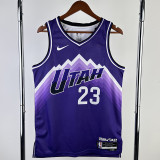 23-24 JAZZ MARKKANEN #23 Purple City Edition Top Quality Hot Pressing NBA Jersey