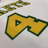 22-23 ROCKETS GREEN #4 White Top Quality Hot Pressing NBA Jersey (Retro Logo)