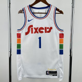 24-25 76ERS HARDEN #1 White City Edition Top Quality Hot Pressing NBA Jersey