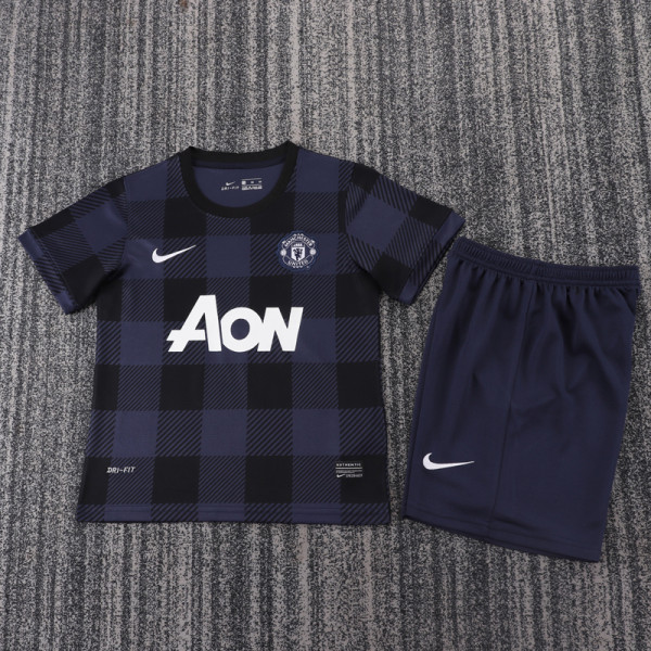 2013-2014 Man Utd Away Kids Retro Soccer Jersey