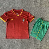 2000 Portugal Home Kids Retro Soccer Jersey