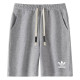 2025 AD Grey Pure Cotton Fabric Casual Short Pants *灰