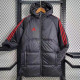 23-24 AD Black Hooded Cotton Coat Red Edge (红色边) 棉衣