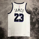 22-23 LAKERS JAMES #23 White City Edition Top Quality Hot Pressing NBA Jersey