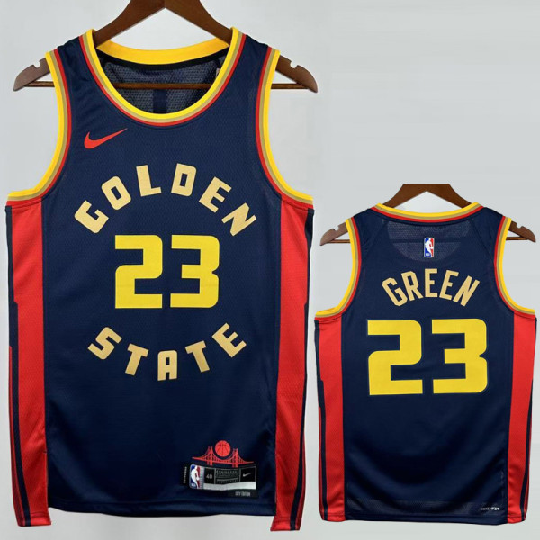 24-25 WARRIORS GREEN #23 Royal blue City Edition Top Quality Hot Pressing NBA Jersey