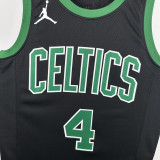 22-23 Celtics HOLIDAY #4 Black Top Quality Hot Pressing NBA Jersey (Trapeze Edition) 飞人版
