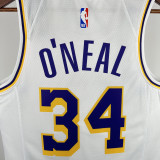 22-23 LAKERS O'NEAL #34 White Top Quality Hot Pressing NBA Jersey(圆领)