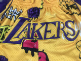 Lakers Yellow City Edition Top Quality NBA Pocket Pants *湖人涂鸦