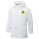 24-25 Dortmund White Hooded Windbreaker Fabric Cotton Coat #G251