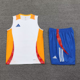 2024 AD White Tank top and shorts suit