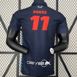 2024 F1 Red Bull #11 Polo Royal Blue Racing Suit (有领)