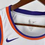 2017-2018 SUNS BOOKER #1 White Retro Top Quality Hot Pressing NBA Jersey